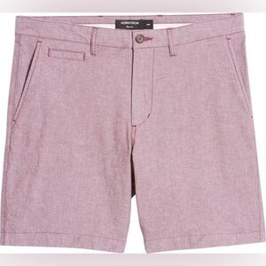 Nordstrom Cotton Stretch Chambray Shorts 32​